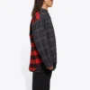 Patchwork-flanellskjorte i ternet mønster “Red Black” 647364TJM136167