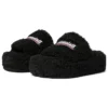 Pelsbeklædte platform-sandaler “Black” 762826W2DO11096