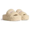 Platform-sandaler med pels “Beige” 762826W2DO19796