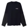 Political Campaign T-shirt in layered-on-layered style, oversized “Black” 698631TKVJ19070
