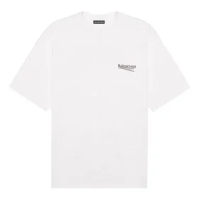 Political Campaign-T-shirt med korte ærmer, hvid 620941TIV529040 Political Campaign-T-shirt med korte ærmer, hvid 620941TIV529040