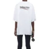 Political Campaign-T-shirt med korte ærmer, hvid 620941TIV529040