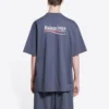 Political Campaign T-shirt, medium pasform “Mørkegrå-hvid” 620967TKVJ11366