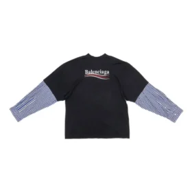 Political Campaign T-shirt with layered design “Black” 698631TKVJ11070