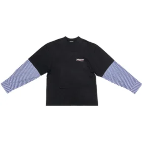 Political Campaign T-shirt with layered design “Black” 698631TKVJ11070