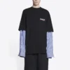 Political Campaign T-shirt with layered design “Black” 698631TKVJ11070