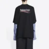 Political Campaign T-shirt with layered design “Black” 698631TKVJ11070
