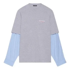 Political Campaign T-shirt with layered design “Grå” 671401TKVJ11379