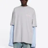 Political Campaign T-shirt with layered design “Grå” 671401TKVJ11379