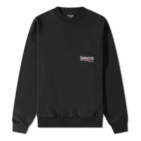 Political Campaign-trøje med rund hals “Black” 697869TKVI91070