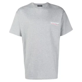 Politisk logo-T-shirt i bomuld “Grå” BLGA-508203-TAV44-GY Politisk logo-T-shirt i bomuld “Grå” BLGA-508203-TAV44-GY