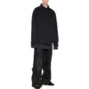 Polstret skjorte i stor pasform “Sort” 719305TNW111700