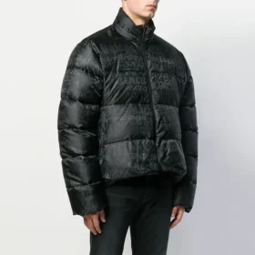Pufferjakke med broderet logo “Black” 582998TFO061000