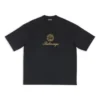 Qixi Crest T-shirt, medium pasform, “Black” 612966TMVL41075
