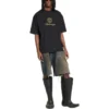 Qixi Crest T-shirt, medium pasform, “Black” 612966TMVL41075
