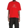 Qixi Crest T-shirt, medium pasform, “Rød”, 612966TMVL46971