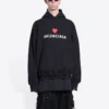 Qixi Hættetrøje Wide Fit “Black” 674986TLVC21070