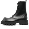 Rhino 25 mm snørestøvler “Black Smooth Calfskin” 712638WBB501000