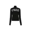 Ribbet, trykt FREE-rullekravesweater “Black” 662722T32101070