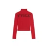 Ribbet, trykt FREE-rullekravesweater “Red” 662722T32106167