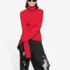 Ribbet, trykt FREE-rullekravesweater “Red” 662722T32106167
