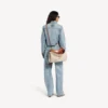 Rodeo-håndtaske til kvinder, medium, i beige/tan cowboy