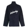 Rullekrave-trøje i børstet bomuld med skriblet logo “Navy” 625935T31828065