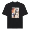 Rundhalset T-shirt med tryk, sort 641532TJVG81000