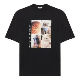 Rundhalset T-shirt med tryk, sort 641532TJVG81000