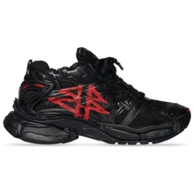Runner Graffiti Sneakers “Sort og rødt mesh og nylon” 677403W3RBQ1060