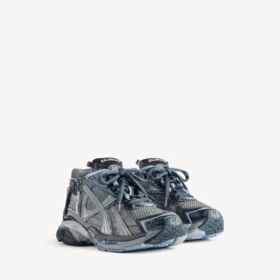 Runner-sneaker til mænd i grå/marineblå/lyseblå