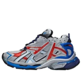 Runner Sneakers “Grå, blå og rød i mesh og nylon” 677403W3RB61264