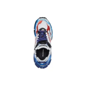 Runner Sneakers “Grå, blå og rød i mesh og nylon” 677403W3RB61264