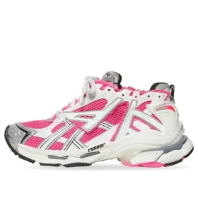 Runner Sneakers “Hvid, lyserød, grå mesh og nylon” 677402W3RBN9155