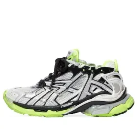 Runner Sneakers “Hvid, sort og neon-gul mesh og nylon” 677403W3RBP1093