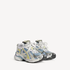 Runner-sneakers til kvinder i blå/gul/hvid