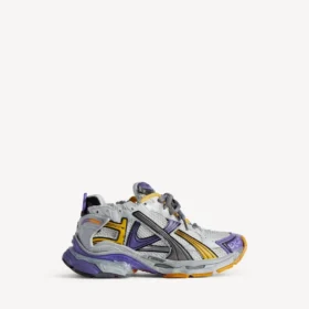 Runner-sneakers til mænd i lilla/orange/grå