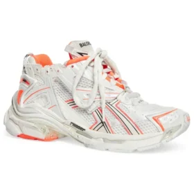 Runner Sneakers “White Fluo Orange Mesh and Nylon” 677402W3RBM9770