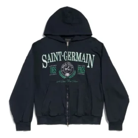 Saint Germain Full Zip Hættetrøje Regular Fit “Dark Blue” 803264TRVO98065