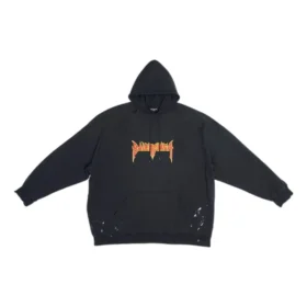SBalenciaga Metallica-hettetrøje i oversized pasform “Black Orange” 697879TMV891055