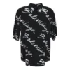 Scribble Logo kortærmet minimalistisk T-shirt “Black White” 681813TML131070
