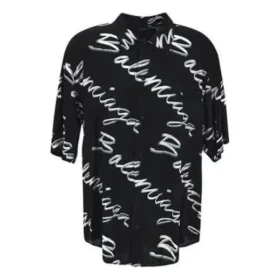 Scribble Logo kortærmet minimalistisk T-shirt “Black White” 681813TML131070