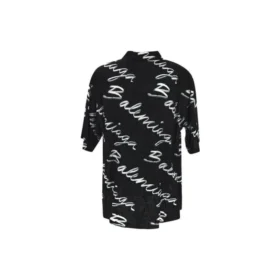 Scribble Logo kortærmet minimalistisk T-shirt “Black White” 681813TML131070