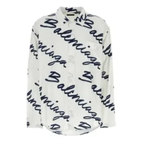Scribble Logo kortærmet minimalistisk T-shirt “White Navy” 681812TOLE99167