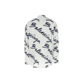 Scribble Logo kortærmet minimalistisk T-shirt “White Navy” 681812TOLE99167