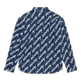 Scribble Logo kortærmet skjorte, Large Fit “Midnight Blue” 662983TLLJ48502