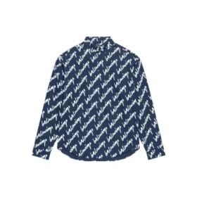 Scribble Logo kortærmet skjorte, Large Fit “Midnight Blue” 662983TLLJ48502