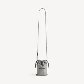 Shoppertaske til mænd med telefonholder i Balenciaga-grå