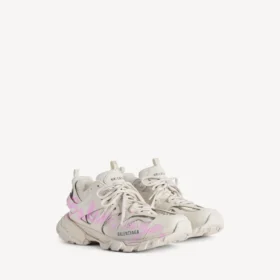 Signatur-track-sneaker til kvinder i beige/lyserød