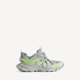 Signatur-Track-Sneakers til mænd i grå/neongul